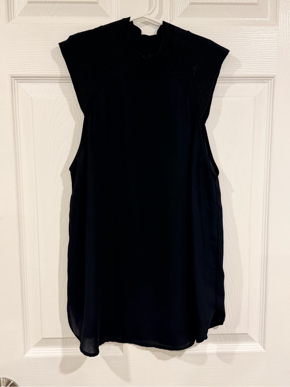 Dynamite Black Sleeveless Mock Neck Tank